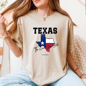Texas The Lone Star State Shirt, Vintage Texas Graphic Tee, Southern State Pride T-Shirt, Western Country Style Retro Texas Shirt