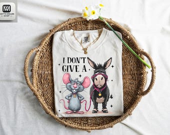 Comfort Colors® I Don't Give A Rash Tshirt, Funny Donkey Tee, Rat Donkey Shirt, Sarcastic Animal Funny Gift