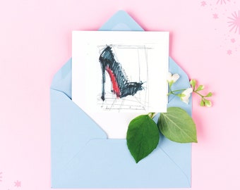 Red Bottom Shoe,Note Card Set