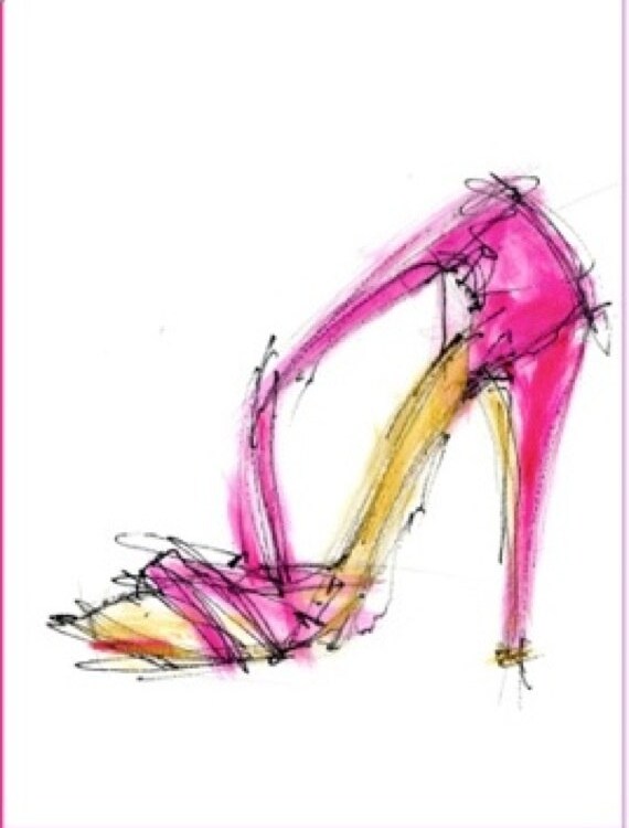 Sexy Pink Shoe Print - Etsy