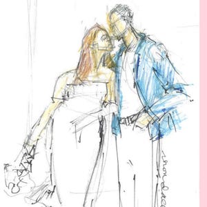 Custom Wedding Dress Sketch  - Wedding Gift for Bride - Custom Wedding Gift