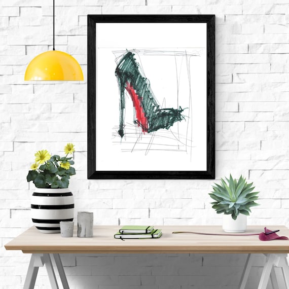Red Bottom Shoe Print, Louboutin Stiletto