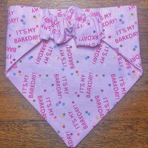 It’s My Barkday! No-Tie Pet Bandana