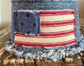 Americana Inspired Denim Bracelet