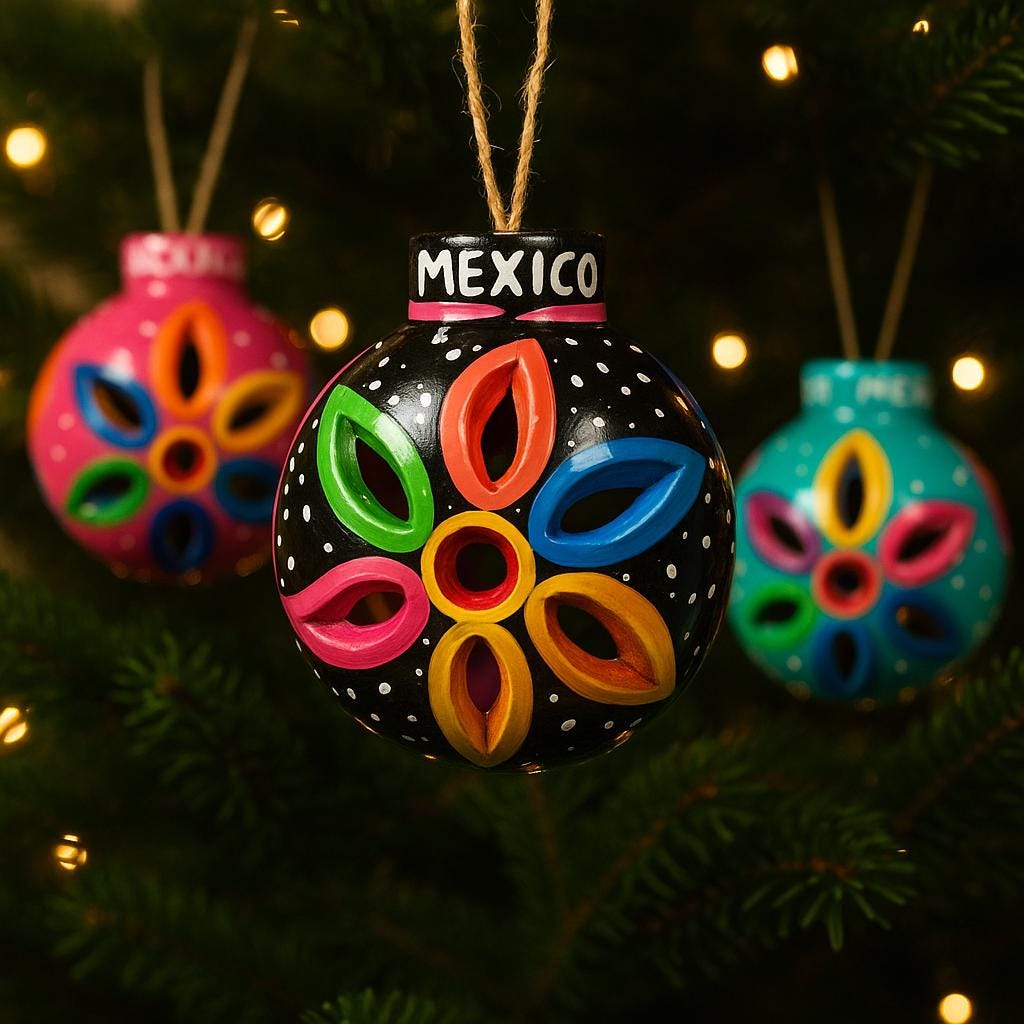 Ornamento Per Albero Di Natale A Forma Di Tempio Maya | Decorazione Originale Per Le Feste | Stile Etnico