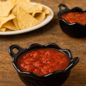 Talavera Salsa Bowl Set of 2 | Lead Free | Black