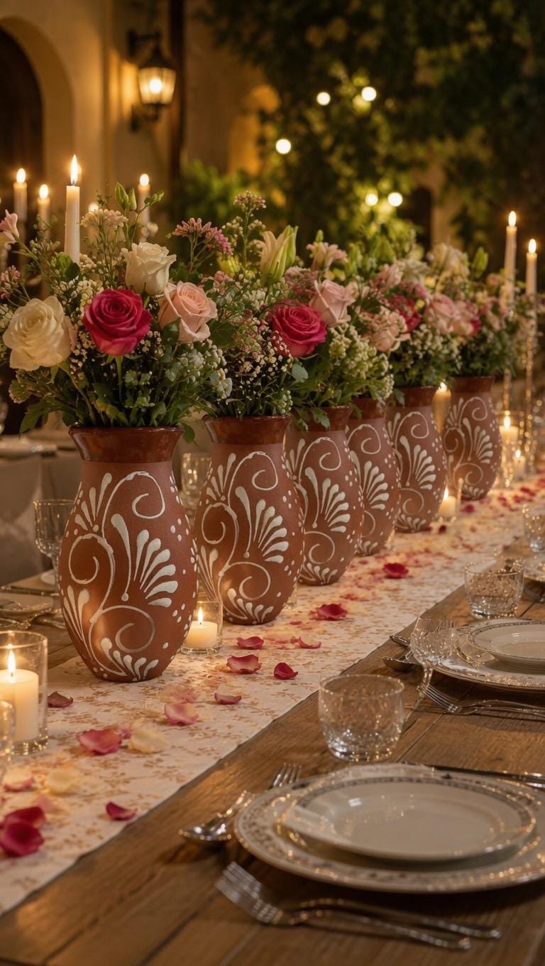 Talavera Floral Vase Centerpieces
