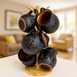 thumbnail interactive-video image 1 of Set Of 4 Ceramic Coffee Mugs 11oz – Colorful Design, Great For Gifts 1 of 6
