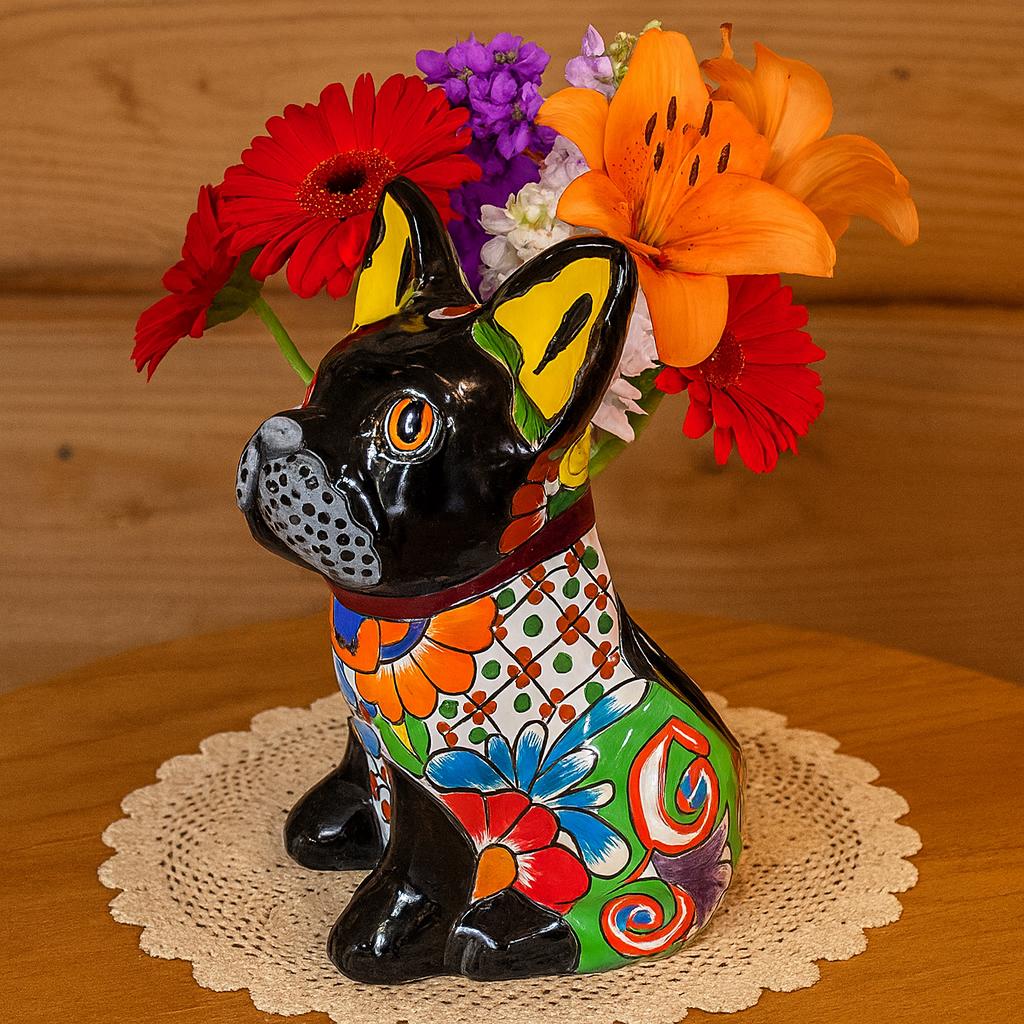 Talavera French Bulldog Figurine – Handcrafted Ceramic Art - Etsy
