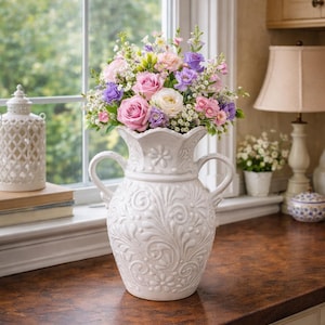 Vaso da fiori Talavera Cielito Lindo / Colore bianco