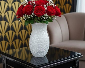 Vaso per fiori bianchi Talavera Floreado Design / Senza piombo /