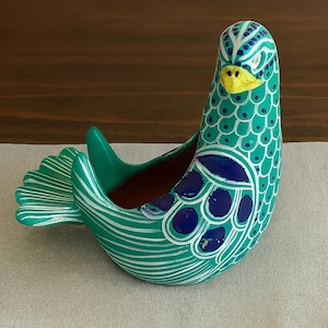 Handcrafted Ceramic Pigeon Flower Pot – 7 x 6.5 Inches