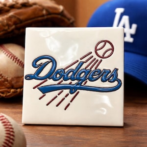6x6 Dodgers Talavera Tile – Handcrafted Ceramic Decorative Tile – Lead Free