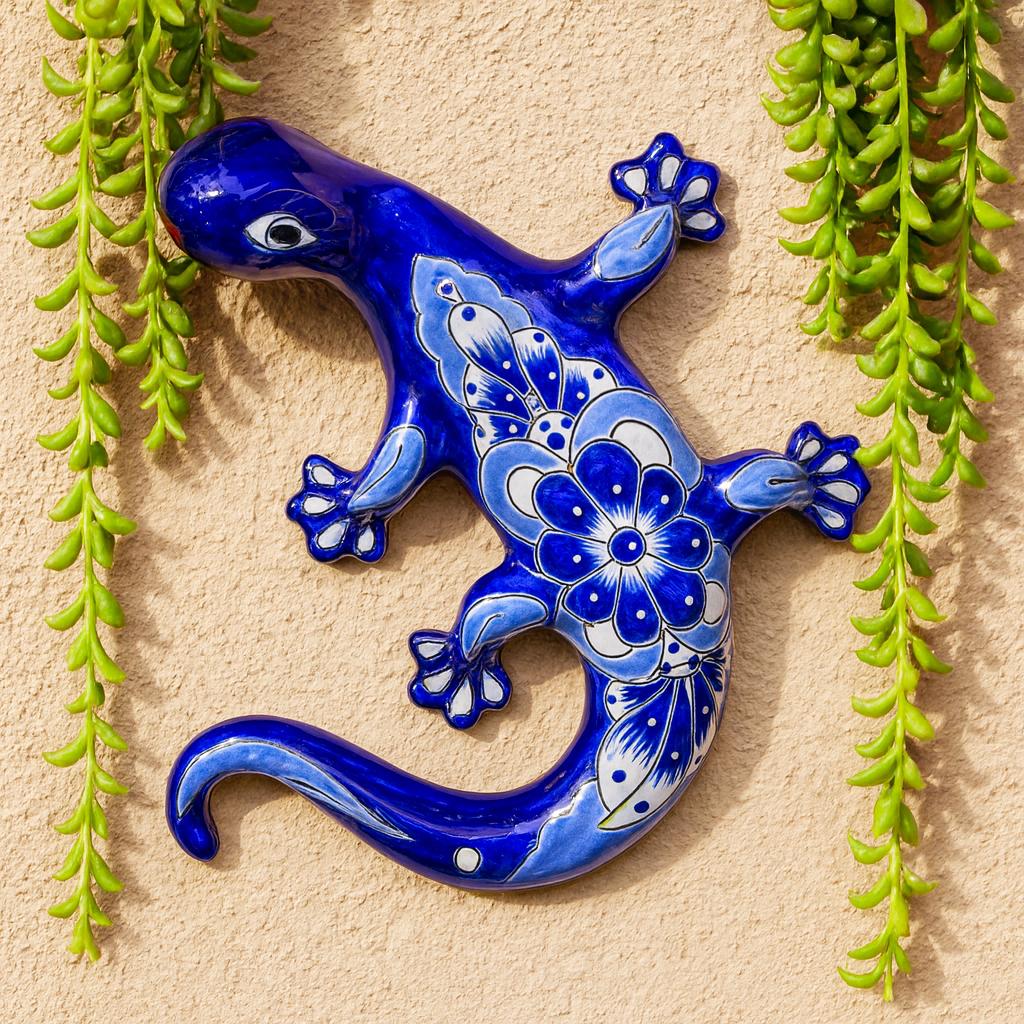 Hand-painted Talavera Gecko Wall Decor – Mexican Ceramic Lizard - Etsy