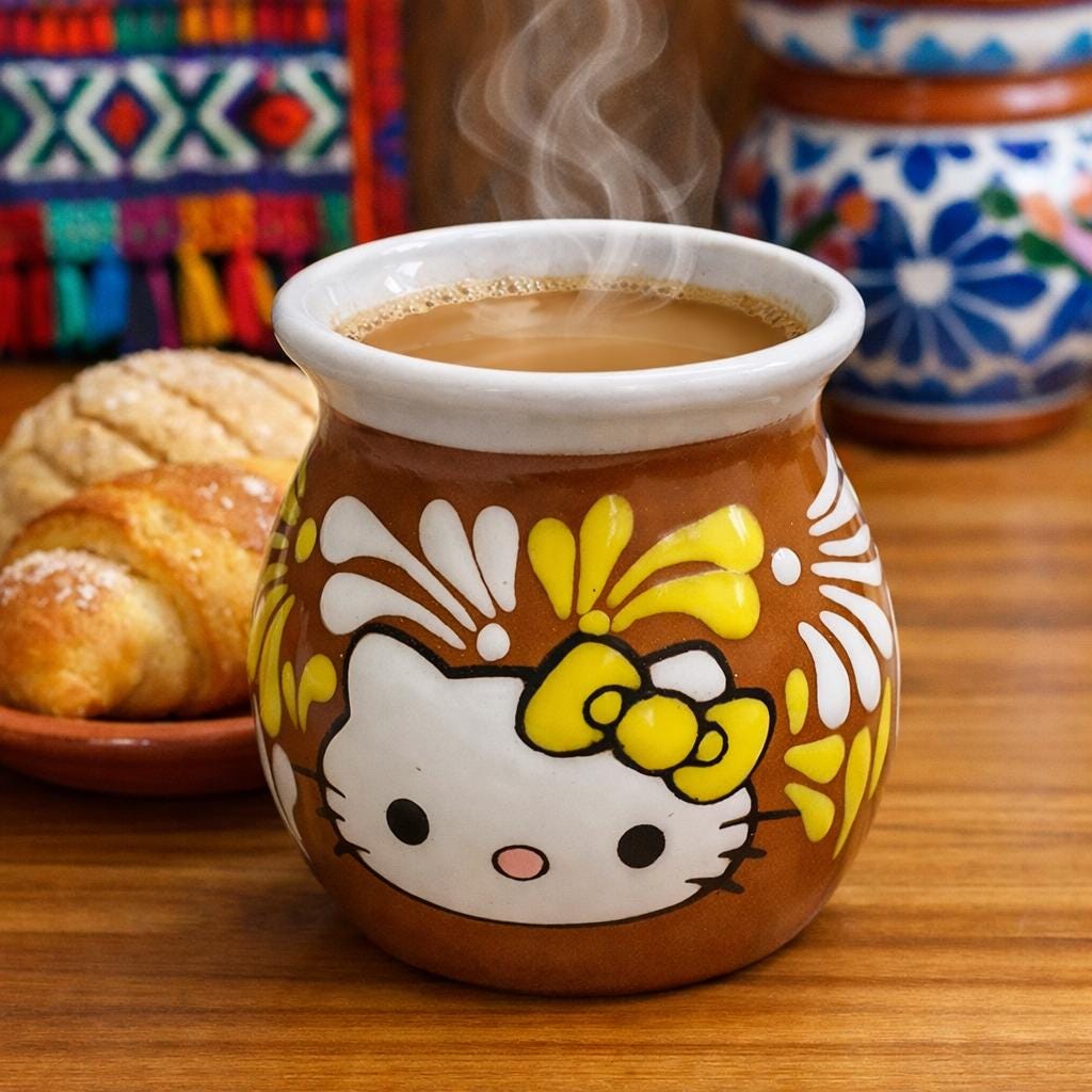 no6様 Hello Kitty PVCマーカー TEEホルダービーズカウンター Talavera Hello Kitty Mug | Brown & Yellow | Dishwasher and