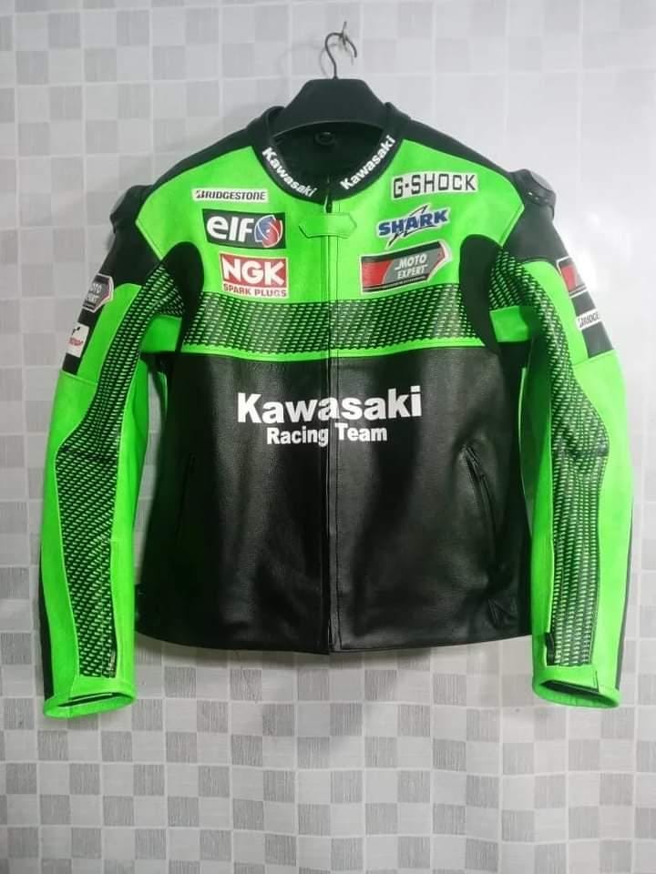 Kawasaki racing team leather jacket sale