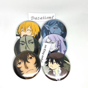 Bungou Stray Dogs Bram Stoker Kenji Miyazawa Ougai Mori Sigma Osamu Dazai Ranpo Edogawa Metal Pin Button Badges BSD 58mm