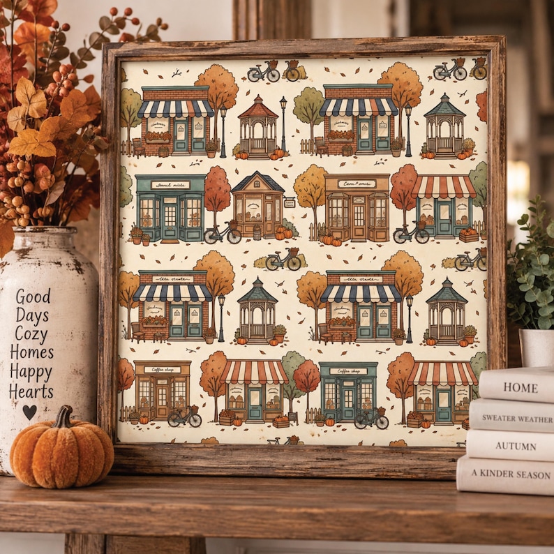 Cozy Autumn Digital Paper Bundle, Fall Seamless Patterns, Pumpkin ...