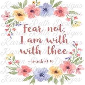 Floral Bible Verse PNG: Christian Quote Sublimation (Digital Download)