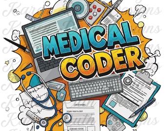 Medical Coder PNG: Funny Healthcare Worker Design (Digital Download)