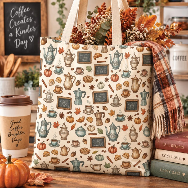 Cozy Autumn Digital Paper Bundle, Fall Seamless Patterns, Pumpkin ...