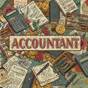 Accountant PNG Accountant Sublimation PNG Download Accountant Clipart Accountant Printable Accountant Collage Accountant gift Printable