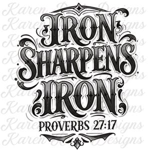Iron Sharpens Iron Bible Verse Art: Christian Printable (PNG & PDF)