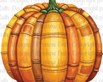 Retro Book Pumpkin PNG: design per maglietta da insegnante autunnale (download digitale)