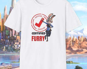 Camiseta con diseño de conejito peludo - Camiseta con estampado divertido del oficial Hopps, ropa informal con conejito adorable, regalo para hombres, mujeres, adolescentes, unisex