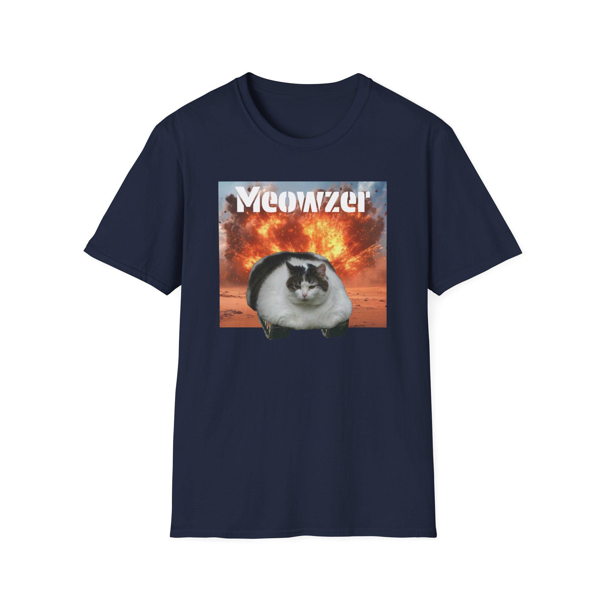 Meowzer Tank Shirt - Funny Cat Explosion Graphic Tee, Kitten Lover