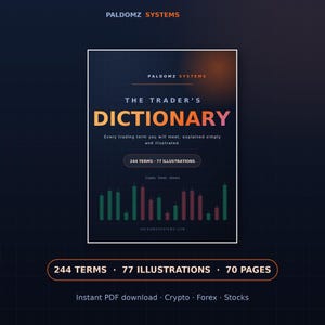 Dicionário de Negociação em PDF, 244 Termos Ilustrados, Glossário de Criptomoedas, Forex e Ações para Iniciantes