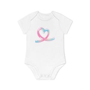 Cute Heart Design Baby Bodysuit, Organic Infant Onesie, Baby Shower Gift, Newborn Outfit, Gender Neutral Baby Clothes, Love Themed Clothing