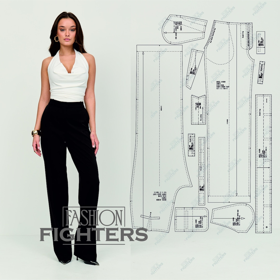 Women's Classic Trousers Sewing Pattern | Fashion Fighters | US Size 2 ...