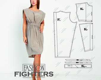 Dress Sewing Pattern | Fashion Fighters | US Size 2-20 (PDF A4+A0)