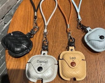 Personalization Air Pod / Pro Case, PU leather Braided case,  iPod case, Bluetooth Headphone Cover,  Creative Earphone Case