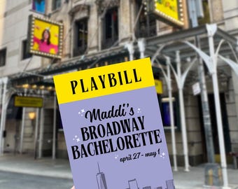 Modèle d&#39;invitation pour un week-end de bachelorette à Broadway