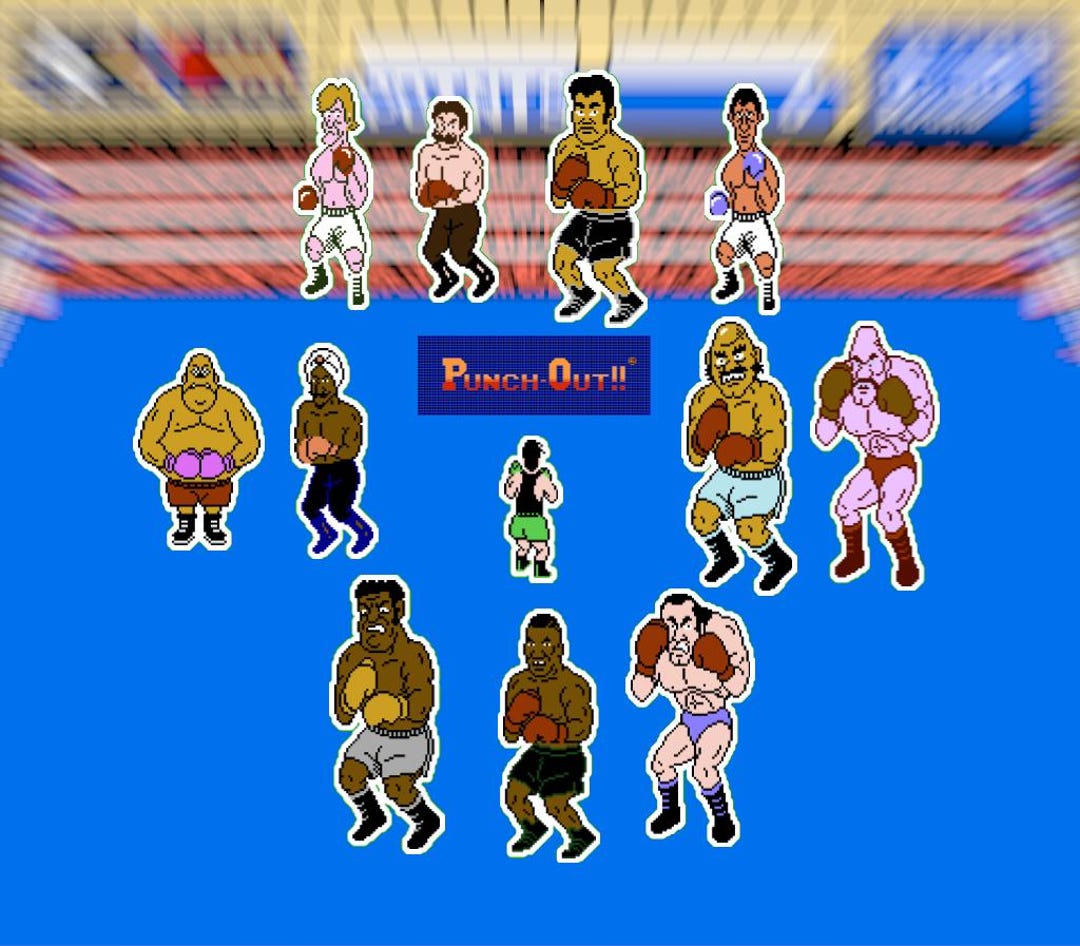 Punch Off Raod Sticker Punch-out NES Stickers 13 Stickers - Etsy