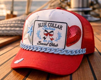 Cappellino da camionista da donna - Blue Collar Wives Social Club!