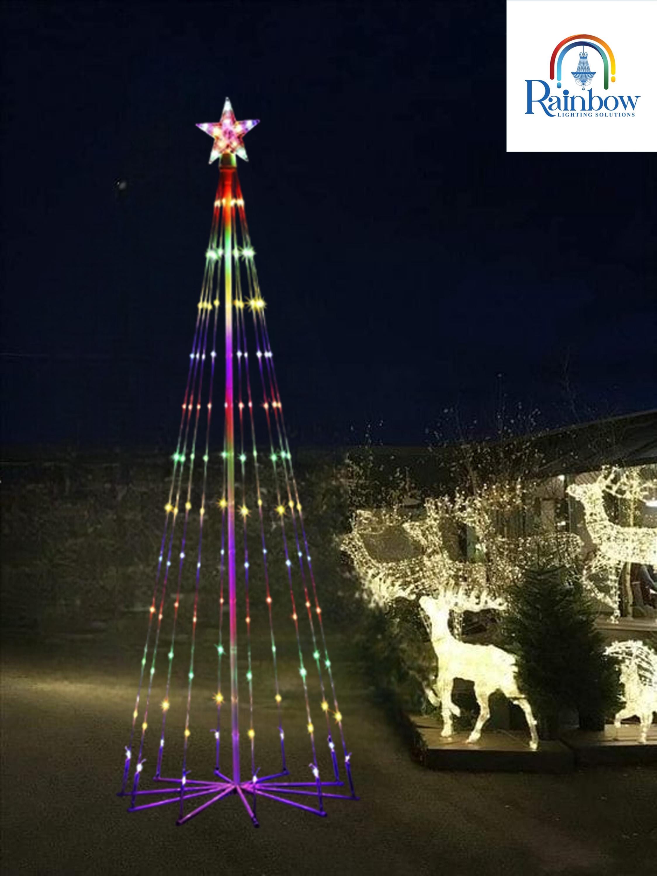 Crea Un'atmosfera Magica Con Le Nostre Luci Solari Per Albero Di Natale! 20 LED Multicolore, 8 Modalità E Decorazioni Incluse. Impermeabili E Senza Bolletta. - 6