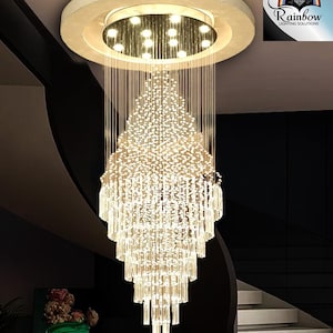 Luxurious Crystal Staircase Chandeliers: Elegance for Grand Spaces
