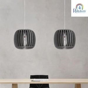 Grey Color Harder Felt Pendant Light Modern Natural Shade LED Ceiling Fixture | Acoustic Pendant Light