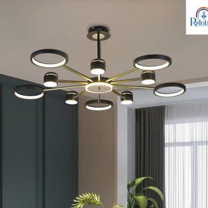 Contemporary LED Kitchen Island Pendant Lighting Fixture with Remote Control