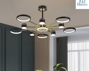 Contemporary LED Kitchen Island Pendant Lighting Fixture with Remote Control