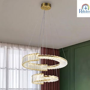 Elegant Style: 24&quot; Drum-Shape Crystal Chandelier with 8 lights that crisscross each other