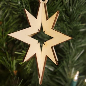 Kerstboomornament met ster van Bethlehem