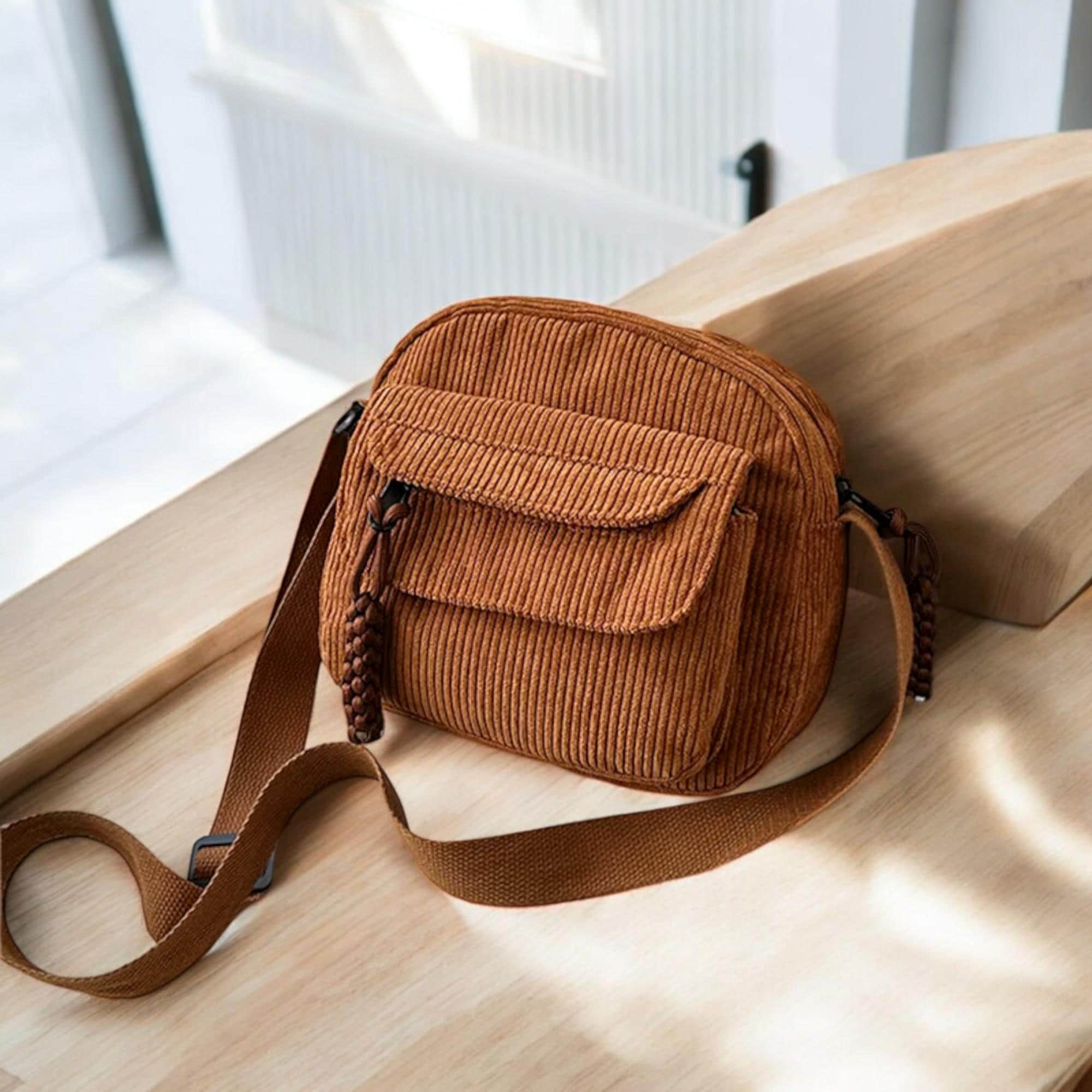 Corduroy Women Small Shoulder Bag Teenage Girls Crossbody