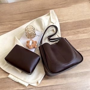 Vegan Leder Große Kapazität Schwarz, Braun, Khaki, Kaffee Damen Tasche Mode Leichte Reise Schultertasche Geschenk für Frauen