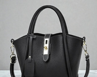 Bolso de mano de cuero: bolso minimalista para el día a día y bandolera