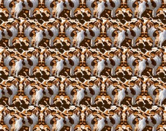 brittany spaniel camo fabric