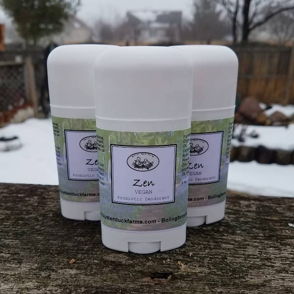 Zen 100% Natural VEGAN Probiotic Deodorant - Paraben & Aluminum Free